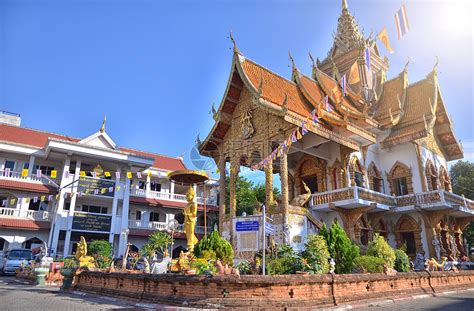 泰国清迈玛哈湾寺高清图片下载-正版图片501021209-摄图网