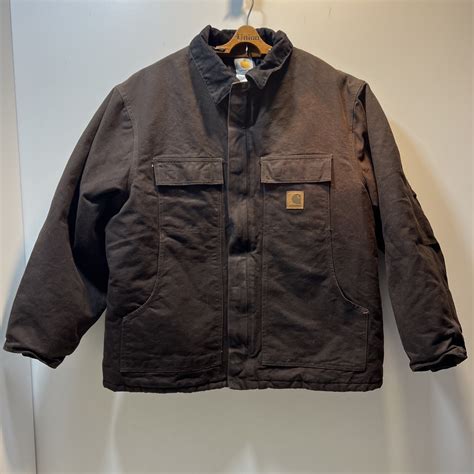 Carhartt Artic Chore Coat Canvas Brown Barn Jacket Ra… - Gem