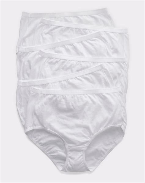 Hanes Women's Brief Underwear, 6-Pack, Breathable Cotton, High-Rise ...