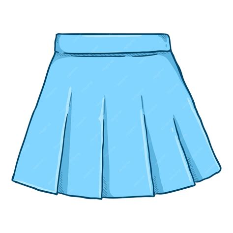 Premium Vector | Vector Cartoon Women Blue Skirt
