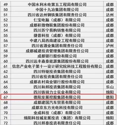 德阳发展控股集团有限公司——全省100强企业67位的背后_中国国情_中国网