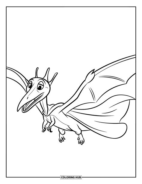 Dinosaur With Wings Coloring Page
