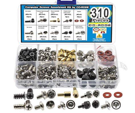 310pcs PC Computer Screw Standoffs Assortment Kit for Hard Drive ...