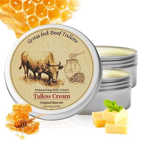 Amazon.com : Grass-fed Beef Tallow with Frankincense Oil & Castor oil ...