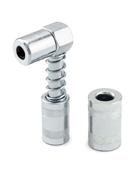 QWORK 90 Degree Grease Coupler Adapter with Sleeves, Fits Tight Spaces ...