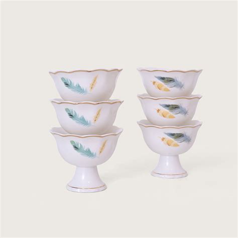 Wings Dessert Bowl with Spoon Set of 6 PC – HOME 360