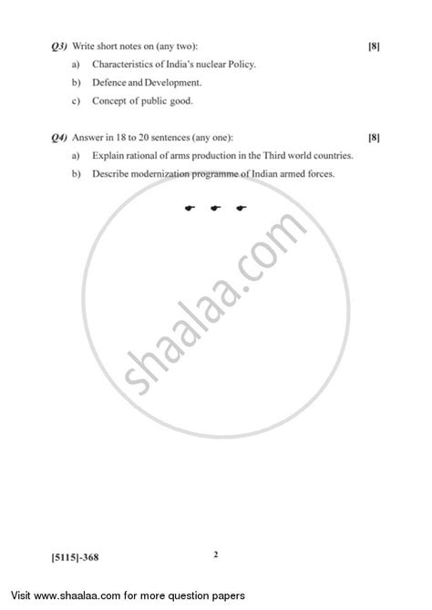 Defence Economics 2016-2017 B.Sc Defence and Strategic Studies Semester ...
