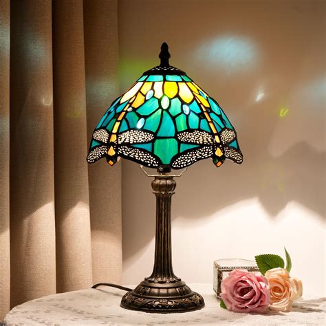 Colored Glass Table Lamps Arts & Crafts Michael Stained Glass Table