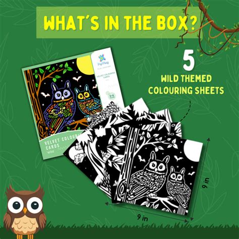 PepPlay Velvet Colouring Cards – Wild Theme | The Mom Store