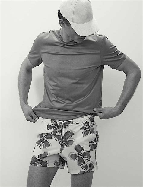 Buy Quick Dry Stretch Floral Print Swim Shorts at Marks & Spencer