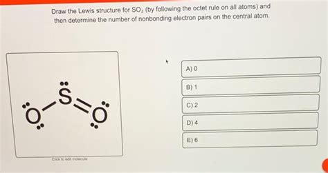 Solved: Draw The Lewis Structure For SO2 (by Following The... | Chegg.com