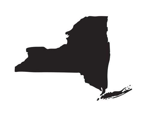 New York NY State Silhouette Shape Map U.s.united America - Etsy
