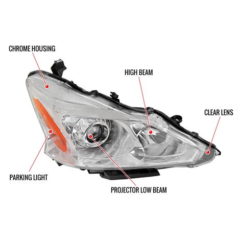 2013-2015 Nissan Altima Sedan Projector Headlight Right-Side - 2LHP-ALT13-R-GO