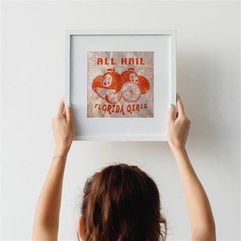 FLORIDA Girls Art Print | Florida Oranges Artwork, Home State Decor ...