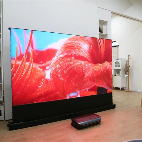 AWOL Vision ALR-F210C 100" Motorized Floor Rising ALR Ultra Short Throw ...