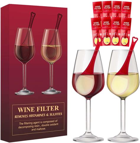 Wine Wand Histamine ＆ Sulfite Filter, the wand wine purifier, wine sulfite remover - Pack of 8 ...