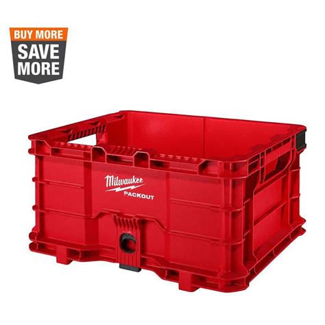 Buy PACKOUT 18.6 in. Tool Storage Crate Bin with Carrying Handles and ...
