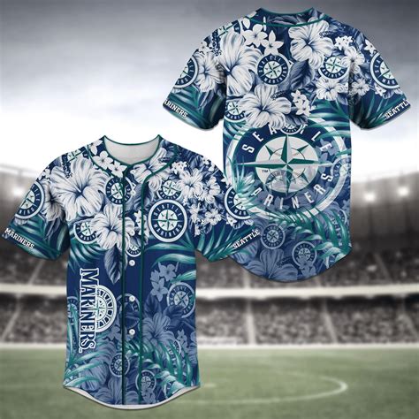 422 Seattle Mariners Mlb Baseball Jersey Shirt Flower - Hearthtops Store