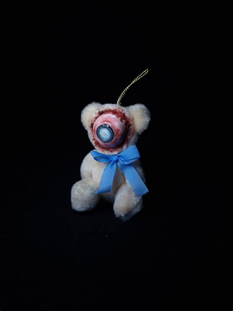 Creepy Horror Scary Blind Eye Plushie Teddy Bear Disturbing Spooky ...