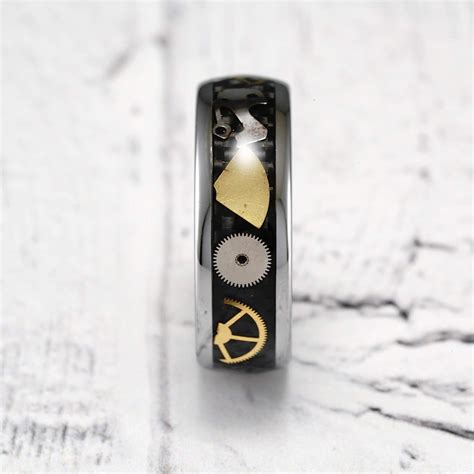 Buy Tungsten Rings for Men -Black/Gold/Silver Promise Bands w ...