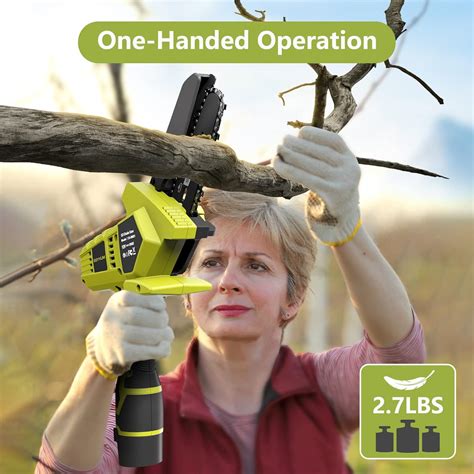 Buy SEYVUM Mini Chainsaw 5-Inch with 2 Batteries 2 Chains, Portable ...