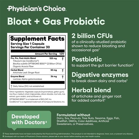 Bloat + Gas Probiotic | Physician's Choice