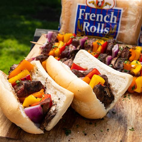 Grilled Steak and Vegetable Skewers • Turano Baking Co