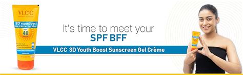 VLCC 3D Youth Boost Sunscreen Gel Creme, SPF40 PA +++, 100g + 25% Extra ...
