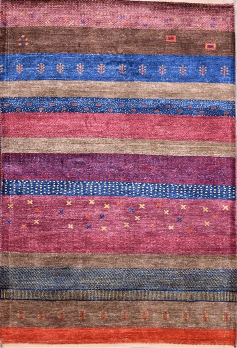 Buy Handknotted Gabe Design Multi Colour Carpet 6X4 Feet Online at Low ...