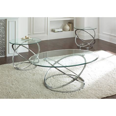 Glass And Chrome Coffee Table