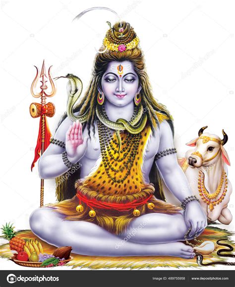 Lord Shiva Hd Digital Hindu God Shiva Digital Painting Stock
