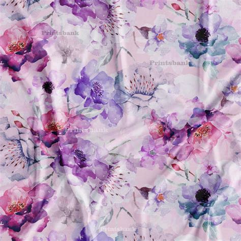 Lavender Abstract Floral Printed Fabric Wholesale Market – Printsbank