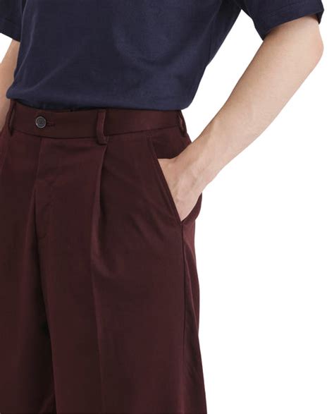 Rare Rabbit Men's Brelint Maroon Cotton Blend Plain Relaxed Fit Trouse