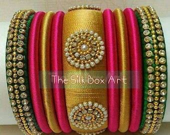 Buy Silk Thread Bangles Online in India - Etsy