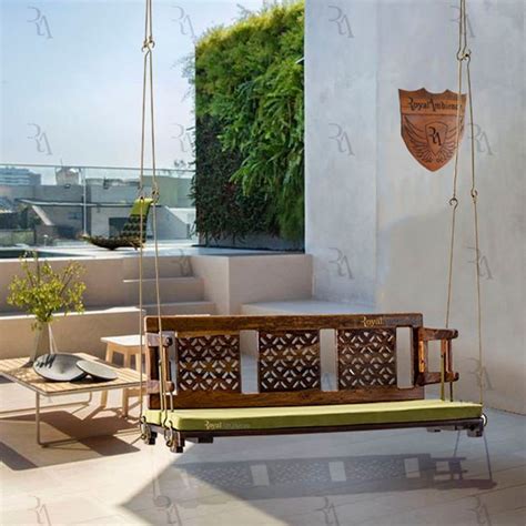 Royal Ambience Reversible Wooden Swing ( Jhula ) Onjle - Eva | Wooden ...