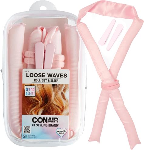Amazon.com : Conair Loose Waves Satin Tube Rollers, Roll, Set & Sleep ...