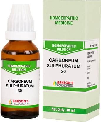 Bakson's Homoeopathy Carboneum Sulphuratum 30 Dilution Price in India ...