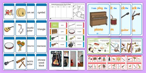 CfE First Level Musical Instruments Resource Pack - Twinkl
