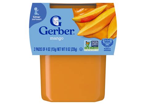 2nd Foods Natural Mango Puree | Gerber