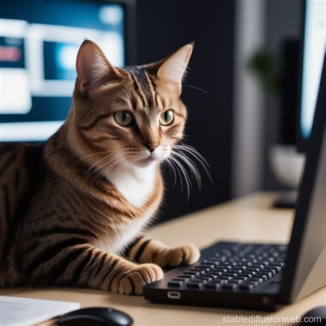 Cat Using Computer 的图像结果