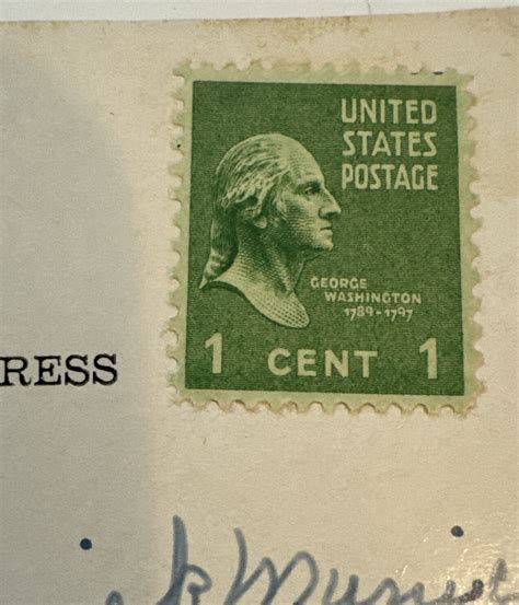 George Washington 1 Cent Stamp 1789-1797 Very Rare Vintage collectable ...