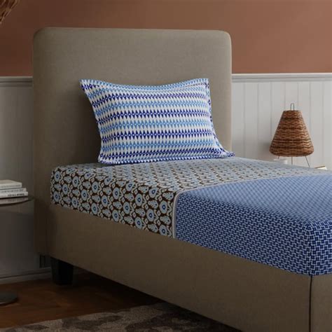 Buy BICHAUNA Amelia 120TC Printed 2Pcs Single Bedsheet Set from ...