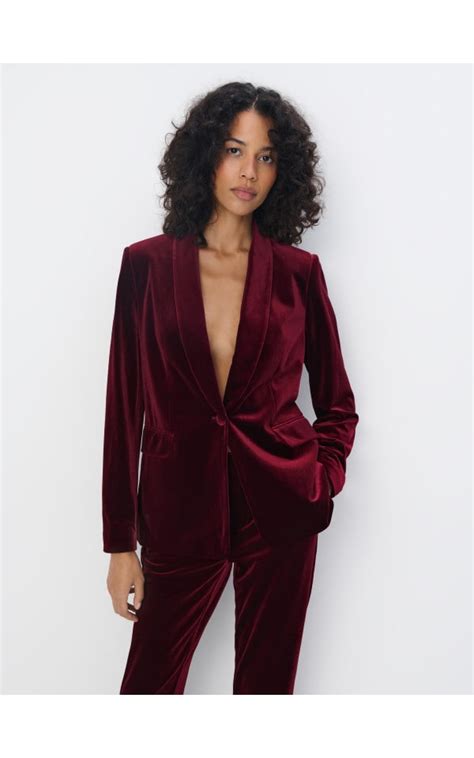 Sako od velura Boja bordo - MOHITO - 773DO-83X