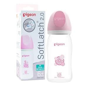 Buy Pigeon Softlatch 2.0 Wide Neck Feeding Bottle 240ML | Baby Milk ...