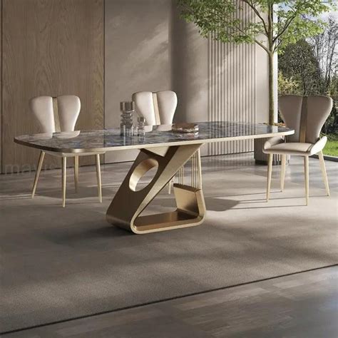 Contemporary Designer Dining Table with Unique Sculptural Base ...