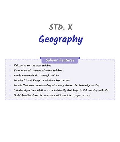 Buy Std 10 Geography Smart Notes Book | English Medium | SSC ...