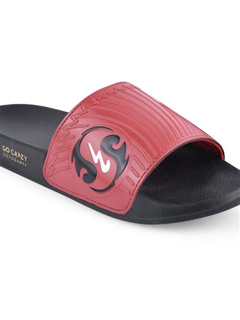 Buy Sliders For Men: Sl-430-Red-Blk | Campus Shoes