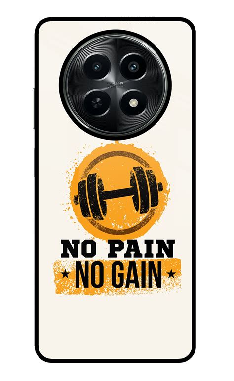 Buy Now No Pain No Gain Glass Case for Realme C65 5G Online | Casekaro