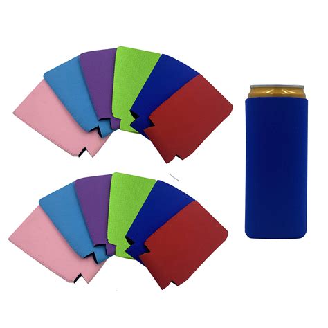 Buy Soft Neoprene Blank Slim Can Beverage Cooler Sleeves 12 oz Slim Can ...