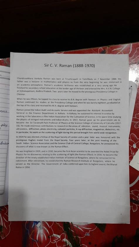 Sir C. V. Raman (1888-1970)Chandrasekhara Venkata Raman was born at Tiru..